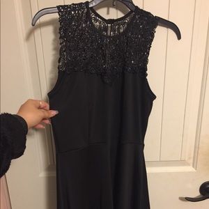 black lace dress